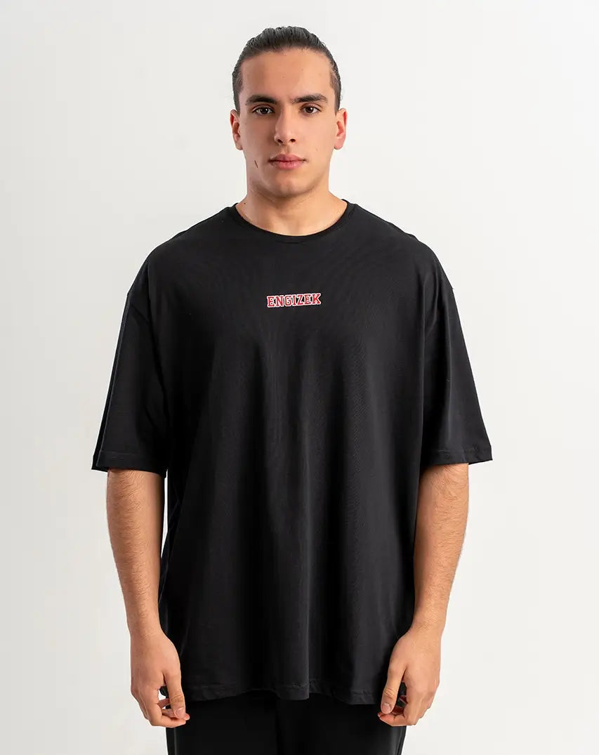 Black T-Shirt with centered Chest Logo