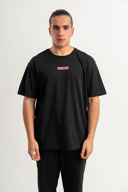 Black T-Shirt with centered Chest Logo