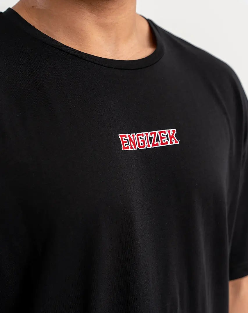 Black T-Shirt with centered Chest Logo