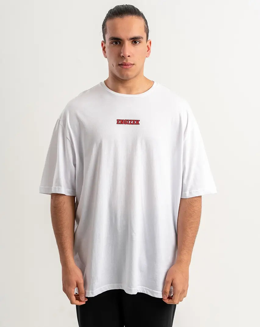 White T-Shirt with centered Chest Logo